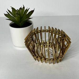 Gold Sample Bracelet Stretchy Unique Jewelry New
